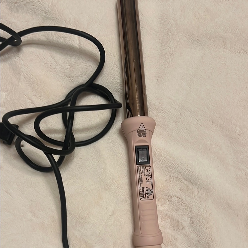 Lange Pink Curling Wand with Digital Display and Ceramic Barrel